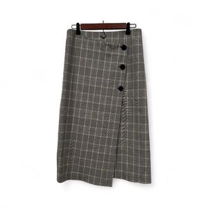 Skies Are Blue Womens M Asymmetrical Plaid Skirt Fall Fashion